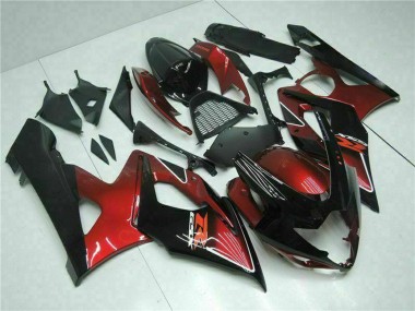 Acquista Carena Moto Suzuki GSXR 1000 2005-2006 - Rosso Nero Lucido