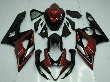 Acquista Carena Moto Suzuki GSXR 1000 2005-2006 - Rosso Argento Nero Lucido