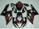 Acquista Carena Moto Suzuki GSXR 1000 2005-2006 - Rosso Argento Nero Lucido