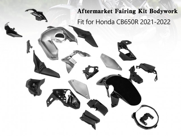 Acquista Carena Moto Honda CB650R 2019-2022 - Argento Nero