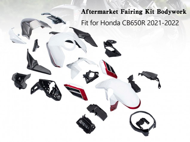 Acquista Carena Moto Honda CB650R 2019-2022 - Bianco Nero Rosso