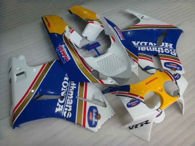 Acquista Carena Moto Honda VFR400R NC30 1988-1992 - Bianco Blu Giallo Rothmans