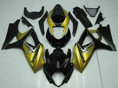 Acquista Carena Moto Suzuki GSXR 1000 2007-2008 - Oro Nero Lucido Argento Decal