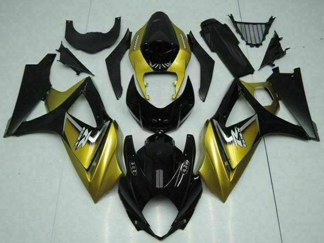 Acquista Carena Moto Suzuki GSXR 1000 2007-2008 - Oro Nero Lucido Argento Decal