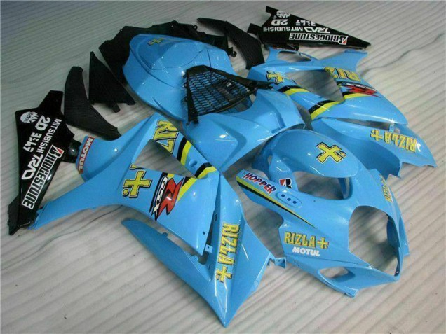 Acquista Kit Carena Moto Suzuki GSXR 1000 2007-2008 - Blu Oro Nero Rizla