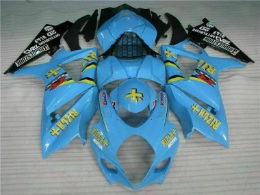Acquista Kit Carena Moto Suzuki GSXR 1000 2007-2008 - Blu Oro Nero Rizla