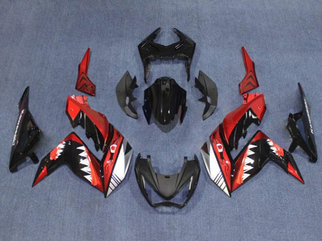 Acquista Carena Moto Kawasaki Z250/Z300 2015-2016 - Rosso Bianco Nero Lucido Squalo
