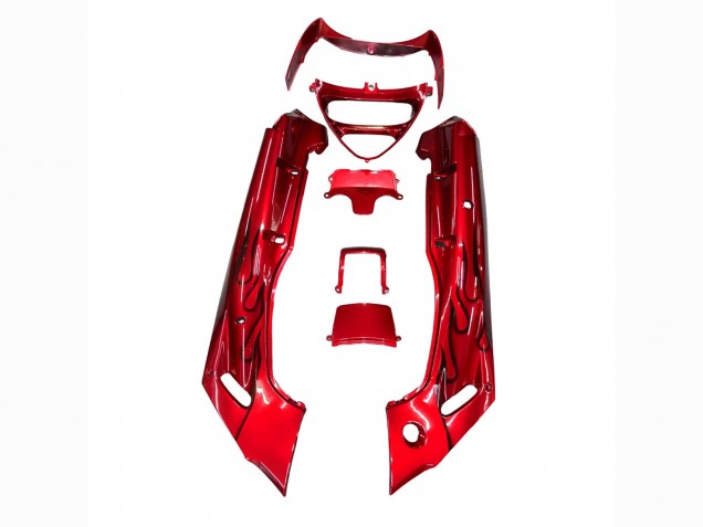 Acquista Carena Moto Kawasaki ZZR600 1998-2003 - Rosso Nero Fiamma