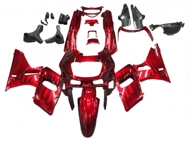 Acquista Carena Moto Kawasaki ZZR600 1998-2003 - Rosso Nero Fiamma