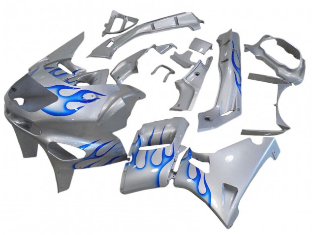 Acquista Carena Moto Kawasaki ZZR600 1998-2003 - Bianco Blu Fiamma