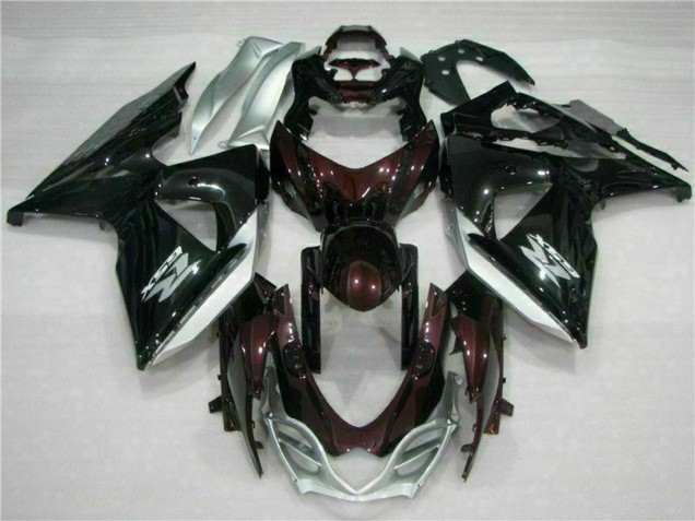 Acquista Carena Moto Suzuki GSXR 1000 2009-2016 - Nero Lucido Argento Bianco