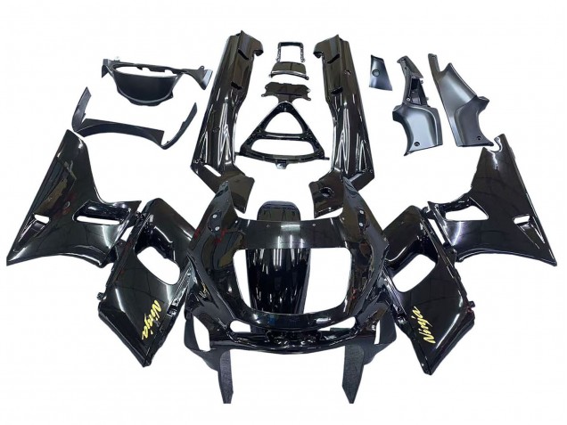 Acquista Carena Moto Kawasaki ZZR600 1998-2003 - Nero Lucido Oro Ninja