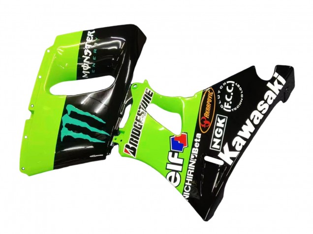 Acquista Carena Moto Kawasaki ZZR600 1998-2003 - Verde Nero Lucido Blu Mostro Elf Touch4 Bridgestone