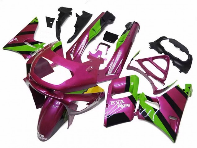 Acquista Carena Moto Kawasaki ZZR600 1998-2003 - Rosa Profondo Verde EVA Corsa
