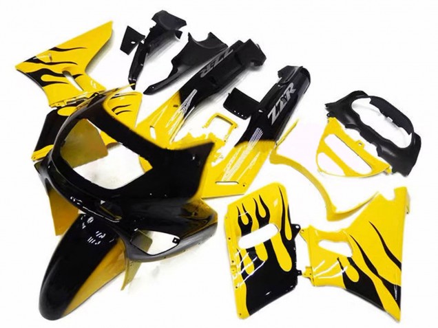 Acquista Carena Moto Kawasaki ZZR400 1993-2007 - Giallo Nero Fiamma