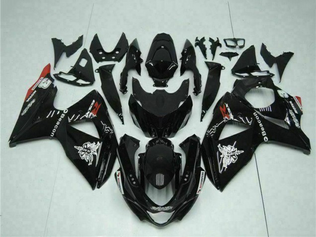Acquista Carena Moto Suzuki GSXR 1000 2009-2016 - Nero Lucido Rosso Faro Motul