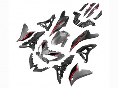 Acquista Carena Moto Kawasaki Versys 650 2022-2025 - Grigio Rosso Nero