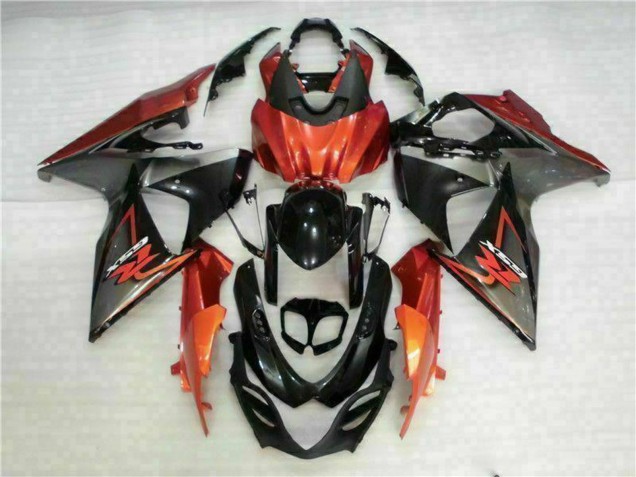 Acquista Carena Moto Suzuki GSXR 1000 2009-2016 - Arancia Nero Lucido