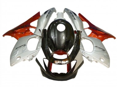 Acquista Carena Moto Yamaha YZF600R Thundercat 1996-2007 - Nero Argento Burnt Arancia