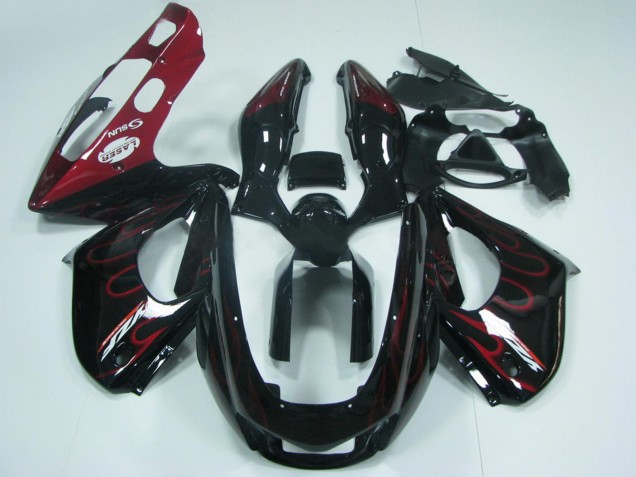 Acquista Carena Moto Yamaha YZF 1000R Thunderace 1997-2007 - Nero Rosso Fiamma
