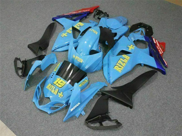 Acquista Carena Moto Suzuki GSXR 1000 2009-2016 - Blu Giallo Rizla 19 Rosso