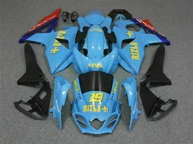 Acquista Carena Moto Suzuki GSXR 1000 2009-2016 - Blu Giallo Rizla 19 Rosso