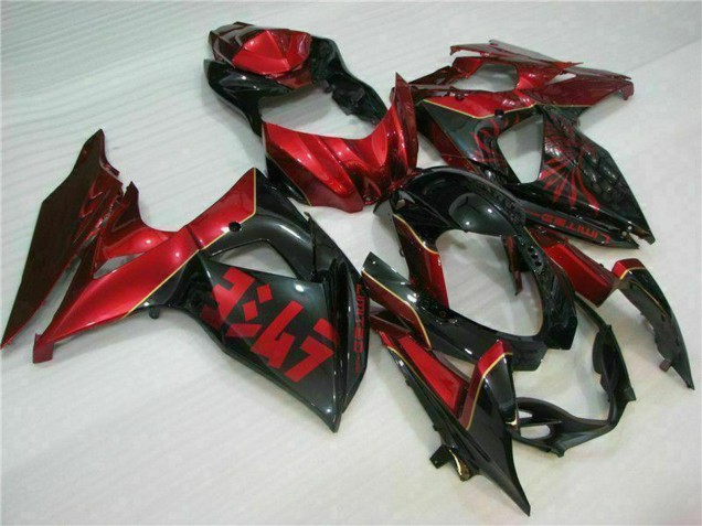 Acquista Carena Moto Suzuki GSXR 1000 2009-2016 - Rosso Nero Lucido