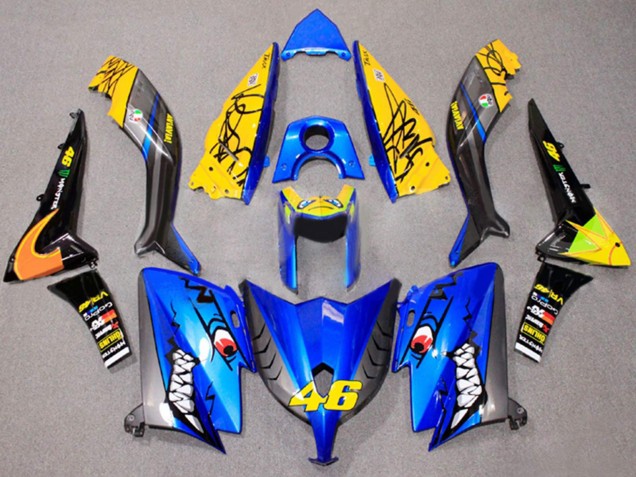 Acquista Carena Moto Yamaha TMAX530 2012-2014 - Blu Giallo Nero Squalo 46