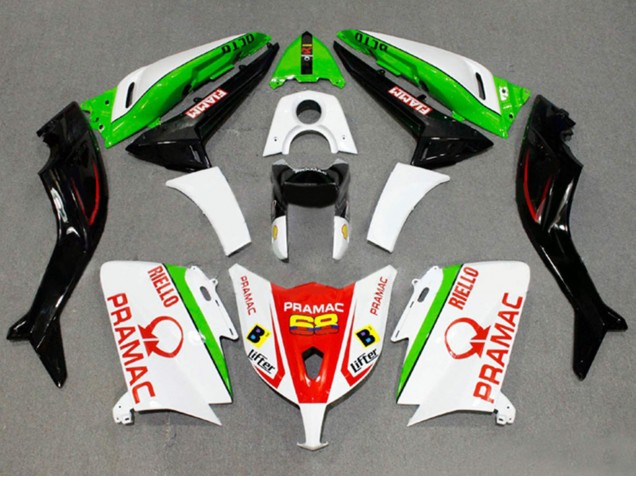 Acquista Carena Moto Yamaha TMAX530 2012-2014 - Bianco Rosso Verde Pramac Fiamm