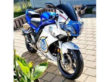 Acquista Carena Moto Suzuki SV650 2003-2013 - Bianco Blu Lucky Strike Motul