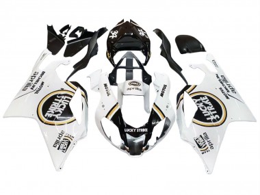 Acquista Carena Moto Aprilia RSV1000 2003-2006 - Bianco Nero Lucky Strike Motul Michelin