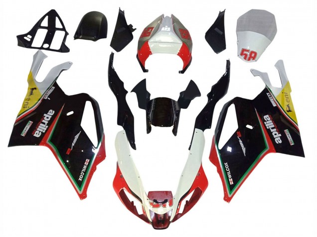 Acquista Carena Moto Aprilia RSV1000 2003-2006 - Bianco Nero Rosso Giallo 58