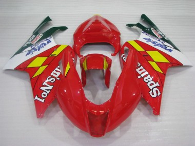 Acquista Carena Moto Aprilia RSV1000 2003-2006 - Rosso Giallo Bianco Spains No1 Valsir Castrol