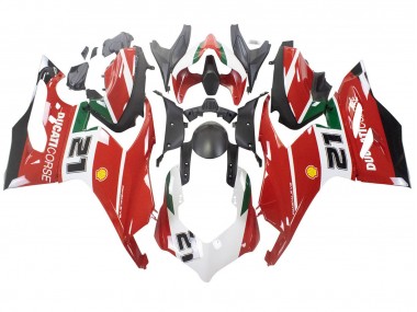 Acquista Carena Moto Ducati Panigale V2 2020-2024 - Bianco Rosso Verde Nero Opaco Corse 21