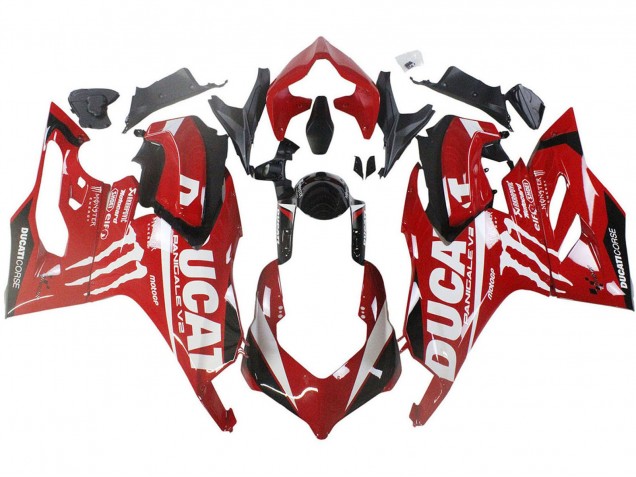 Acquista Carena Moto Ducati Panigale V2 2020-2024 - Rosso Nero Lucido Mostro Corse