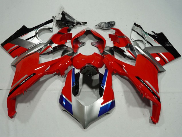 Acquista Carena Moto Ducati Panigale V4 V4S 2018-2019 - Argento Rosso Blu Nero Lucido