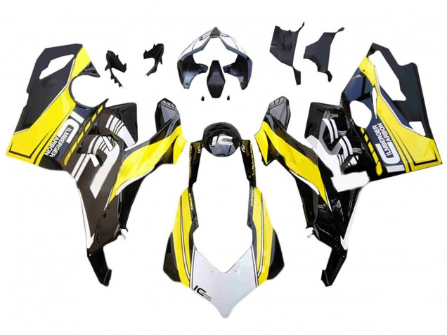 Acquista Carena Moto Ducati Panigale V4 V4S 2018-2019 - Bianco Giallo Nero Lucido