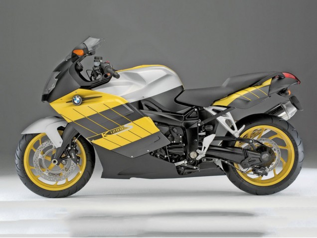 Acquista Carene Moto BMW K1200S 2005-2010 - Giallo Argento Nero Opaco