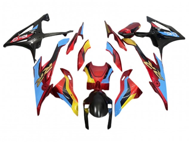Acquista Carena Moto BMW S1000RR 2019-2022 - Azzurro Chiaro Rosso Oro