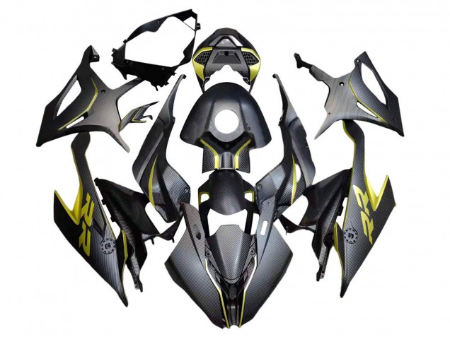 Acquista Carena Moto BMW S1000RR 2019-2022 - Nero Giallo Fibra di Carbonio