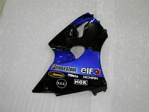 Acquista Carena Moto Kawasaki ZX6R 2000-2002 - Blu Nero Lucido Elf Bridgestone