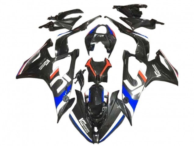 Acquista Carena Moto BMW S1000RR 2019-2022 - Nero Bianco Blu Fibra di Carbonio
