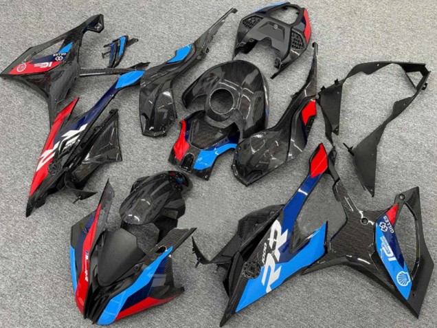 Acquista Carena Moto BMW S1000RR 2019-2022 - Nero Blu Rosso Fibra di Carbonio