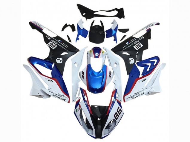 Acquista Kit Carena Moto BMW S1000RR 2015-2016 - Bianco Rosso Blu Nero Opaco