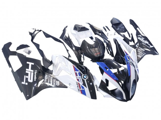 Acquista Carena Moto BMW S1000RR 2015-2016 - Bianco Blu Nero Fibra di Carbonio