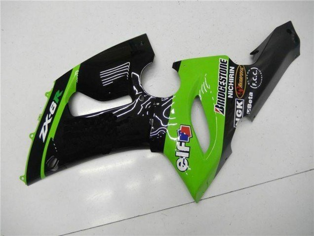 Acquista Carena Moto Kawasaki ZX6R 2005-2006 - Verde Nero Lucido Elf