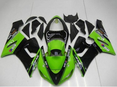 Acquista Carena Moto Kawasaki ZX6R 2005-2006 - Verde Nero Lucido Elf