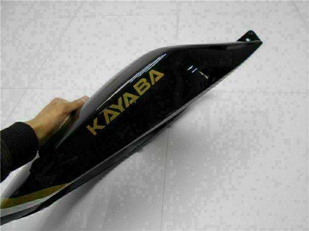 Acquista Carena Moto Kawasaki ZX6R 2005-2006 - Nero Lucido Bianco Oro Lucky Strike