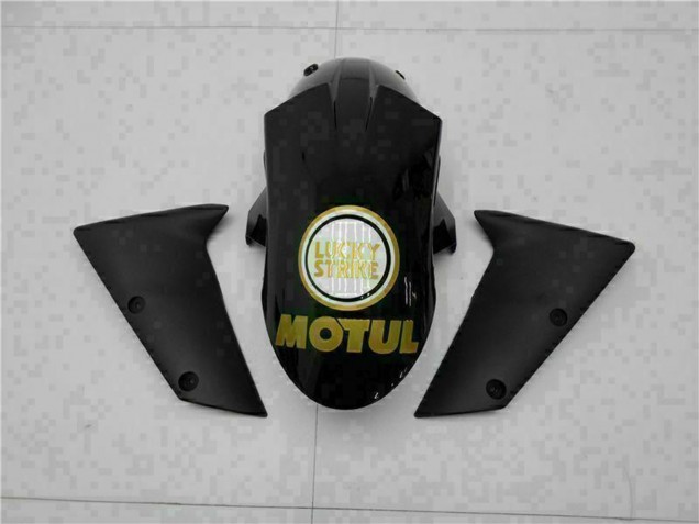 Acquista Carena Moto Kawasaki ZX6R 2005-2006 - Nero Lucido Bianco Oro Lucky Strike