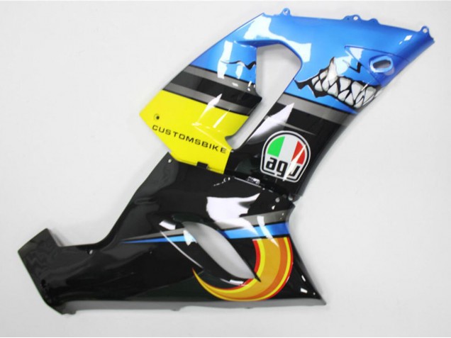 Acquista Carena Moto Kawasaki ZX6R 2005-2006 - Blu Giallo Nero Squalo